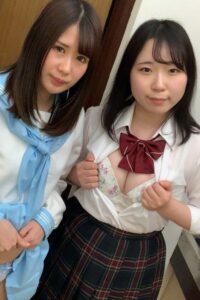セーラー服の痴女2人組が同時オナニー！！言葉責めのSEXが止まらない